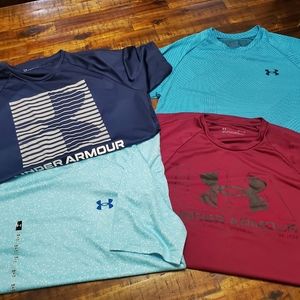 4 NWT and WOT Mens Small Underarmour Tshirts